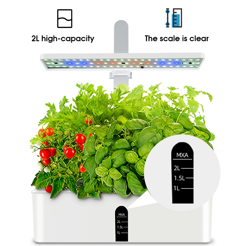 15W 스마트 식물 성장 램프 전체 스펙트럼 2L 물 탱크 수경 재배 재배자 야채 꽃 도구 실내 온실에 대 한 설정